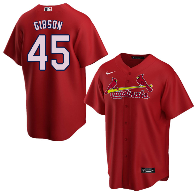Nike Men #45 Bob Gibson St.Louis Cardinals Baseball Jerseys Sale-Red